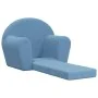 Sofá cama infantil felpa suave azul de , Mobiliario para bebés y niños pequeños - Ref: Foro24-356996, Precio: 45,40 €, Descue...