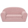 Sofá cama para niños de 2 plazas felpa suave rosa de , Mobiliario para bebés y niños pequeños - Ref: Foro24-357003, Precio: 7...