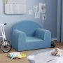 Sofá para niños felpa suave azul de , Mobiliario para bebés y niños pequeños - Ref: Foro24-357008, Precio: 40,04 €, Descuento: %
