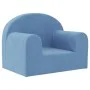 Sofá para niños felpa suave azul de , Mobiliario para bebés y niños pequeños - Ref: Foro24-357008, Precio: 40,04 €, Descuento: %