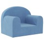 Sofá para niños felpa suave azul de , Mobiliario para bebés y niños pequeños - Ref: Foro24-357008, Precio: 42,53 €, Descuento: %