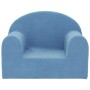 Sofá para niños felpa suave azul de , Mobiliario para bebés y niños pequeños - Ref: Foro24-357008, Precio: 42,53 €, Descuento: %