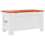 Baúl de almacenaje con tapa madera de acacia marrón y blanco de , Baúles de almacenamiento - Ref: Foro24-364918, Precio: 88,4...