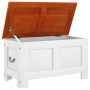 Baúl de almacenaje con tapa madera de acacia marrón y blanco de , Baúles de almacenamiento - Ref: Foro24-364918, Precio: 88,4...