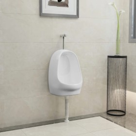Urinario de pared con válvula de descarga cerámica blanco de vidaXL, Urinarios - Ref: Foro24-143986, Precio: 110,01 €, Descue...