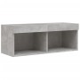 Muebles TV pared con LED 4 pzas madera ingeniería gris hormigón de , Muebles TV - Ref: Foro24-3216657, Precio: 177,62 €, Desc...