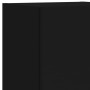 Muebles de TV de pared con LED 4 pzas madera ingeniería negro de , Muebles TV - Ref: Foro24-3216655, Precio: 180,13 €, Descue...