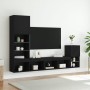 Muebles de TV de pared con LED 4 pzas madera ingeniería negro de , Muebles TV - Ref: Foro24-3216662, Precio: 169,82 €, Descue...
