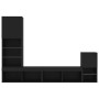 Muebles de TV de pared con LED 4 pzas madera ingeniería negro de , Muebles TV - Ref: Foro24-3216662, Precio: 169,82 €, Descue...