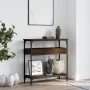 Mesa consola estante madera ingeniería marrón roble 75x29x75 cm de , Mesas auxiliares - Ref: Foro24-837716, Precio: 46,43 €, ...