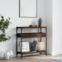 Mesa consola estante madera ingeniería marrón roble 75x29x75 cm de , Mesas auxiliares - Ref: Foro24-837716, Precio: 48,81 €, ...