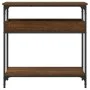 Mesa consola estante madera ingeniería marrón roble 75x29x75 cm de , Mesas auxiliares - Ref: Foro24-837716, Precio: 46,43 €, ...