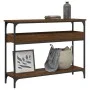 Mesa consola estante madera ingeniería marrón roble 100x29x75cm de , Mesas auxiliares - Ref: Foro24-837721, Precio: 58,59 €, ...