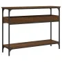 Console table shelf engineered wood oak brown 100x29x75cm by , Side tables - Ref: Foro24-837721, Price: 58,59 €, Discount: %