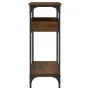 Mesa consola estante madera ingeniería marrón roble 100x29x75cm de , Mesas auxiliares - Ref: Foro24-837721, Precio: 58,59 €, ...