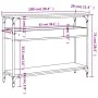 Mesa consola estante madera ingeniería marrón roble 100x29x75cm de , Mesas auxiliares - Ref: Foro24-837721, Precio: 58,59 €, ...