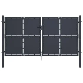 Anthracite gray steel garden gate 300x150 cm by vidaXL, garden gates - Ref: Foro24-144526, Price: 577,78 €, Discount: %