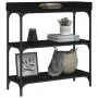 Mesa consola con estantes negro 75x30x80 cm de , Mesas auxiliares - Ref: Foro24-837812, Precio: 49,34 €, Descuento: %