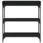 Mesa consola con estantes negro 75x30x80 cm de , Mesas auxiliares - Ref: Foro24-837812, Precio: 49,34 €, Descuento: %