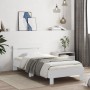 Cama con cabecero madera de ingeniería blanca 90x190 cm de , Camas y somieres - Ref: Foro24-838561, Precio: 95,65 €, Descuent...
