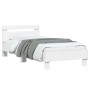 Cama con cabecero madera de ingeniería blanca 90x190 cm de , Camas y somieres - Ref: Foro24-838561, Precio: 95,65 €, Descuent...