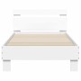 Cama con cabecero madera de ingeniería blanca 90x190 cm de , Camas y somieres - Ref: Foro24-838561, Precio: 95,65 €, Descuent...