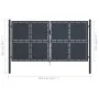 Anthrazitgraues Gartentor aus Stahl 300x150 cm von vidaXL, Gartentore - Ref: Foro24-144526, Preis: 577,78 €, Rabatt: %