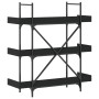 Librería de 3 estantes madera ingeniería negro 100x33x108,5 cm de , Librerías y estanterías - Ref: Foro24-837687, Precio: 49,...