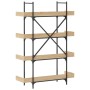 Librería 4 estantes madera de ingeniería roble 100x33x145,5 cm de , Librerías y estanterías - Ref: Foro24-837693, Precio: 82,...