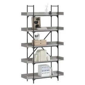 Librería 5 estantes madera gris Sonoma 100x33x180,5 cm de , Librerías y estanterías - Ref: Foro24-837700, Precio: 99,07 €, De...