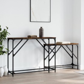 Mesas consola apilables 2 pzas madera ingeniería roble ahumado de , Mesas auxiliares - Ref: Foro24-837804, Precio: 51,32 €, D...
