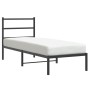 Estructura de cama con cabecero metal negro 80x200 cm de , Camas y somieres - Ref: Foro24-355356, Precio: 66,14 €, Descuento: %