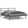 Estructura de cama con cabecero metal negro 160x200 cm de , Camas y somieres - Ref: Foro24-355368, Precio: 101,69 €, Descuent...