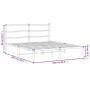 Estructura de cama con cabecero metal negro 160x200 cm de , Camas y somieres - Ref: Foro24-355368, Precio: 101,69 €, Descuent...