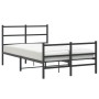 Estructura de cama con cabecero y estribo metal negro 120x190cm de , Camas y somieres - Ref: Foro24-355380, Precio: 84,20 €, ...