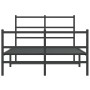 Estructura de cama con cabecero y estribo metal negro 120x190cm de , Camas y somieres - Ref: Foro24-355380, Precio: 84,20 €, ...