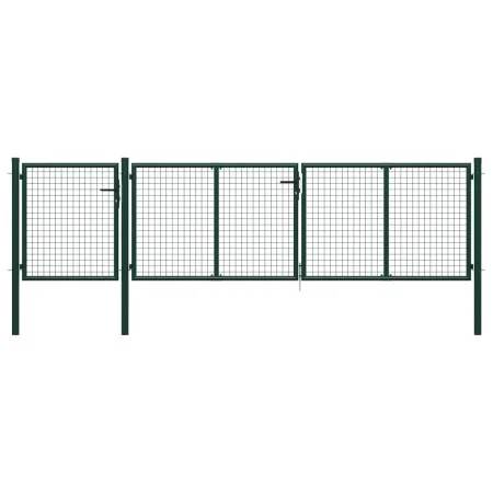 Grünes Gartentor aus Stahl 400x100 cm von vidaXL, Gartentore - Ref: Foro24-144311, Preis: 443,67 €, Rabatt: %