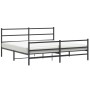 Estructura de cama con cabecero y estribo metal negro 193x203cm de , Camas y somieres - Ref: Foro24-355389, Precio: 119,16 €,...