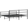 Estructura de cama con cabecero y estribo metal negro 193x203cm de , Camas y somieres - Ref: Foro24-355389, Precio: 119,16 €,...