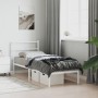 Estructura de cama de metal con cabecero blanco 75x190 cm de , Camas y somieres - Ref: Foro24-355404, Precio: 55,60 €, Descue...