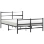 Estructura de cama con cabecero y estribo metal negro 135x190cm de , Camas y somieres - Ref: Foro24-355382, Precio: 95,19 €, ...