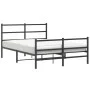 Estructura de cama con cabecero y estribo metal negro 135x190cm de , Camas y somieres - Ref: Foro24-355382, Precio: 93,88 €, ...