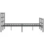 Estructura de cama con cabecero y estribo metal negro 135x190cm de , Camas y somieres - Ref: Foro24-355382, Precio: 93,88 €, ...