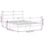 Estructura de cama con cabecero y estribo metal negro 135x190cm de , Camas y somieres - Ref: Foro24-355382, Precio: 93,88 €, ...