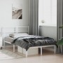 Estructura de cama de metal con cabecero blanca 120x200 cm de , Camas y somieres - Ref: Foro24-355412, Precio: 81,95 €, Descu...