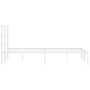 Estructura de cama de metal con cabecero blanca 120x200 cm de , Camas y somieres - Ref: Foro24-355412, Precio: 81,95 €, Descu...