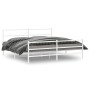 Estructura cama metal con cabecero y estribo blanco 193x203 cm de , Camas y somieres - Ref: Foro24-355438, Precio: 119,16 €, ...