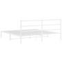 Estructura de cama de metal con cabecero blanco 183x213 cm de , Camas y somieres - Ref: Foro24-355419, Precio: 88,74 €, Descu...