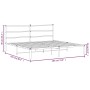 Estructura de cama de metal con cabecero blanco 183x213 cm de , Camas y somieres - Ref: Foro24-355419, Precio: 88,74 €, Descu...