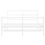Metal bed frame with headboard and white footboard 140x200 cm by , Beds and slatted bases - Ref: Foro24-355433, Price: 91,13 ...